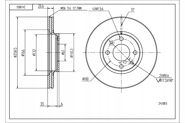 фото №1, Hart тормозные диски тормозные 2szt. перед clio 1.8i 16v 91- покрашенные