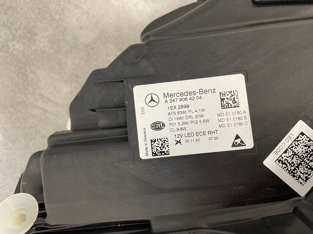 фото №13, Комплект лампа mercedes w247 gla multibeam led new!