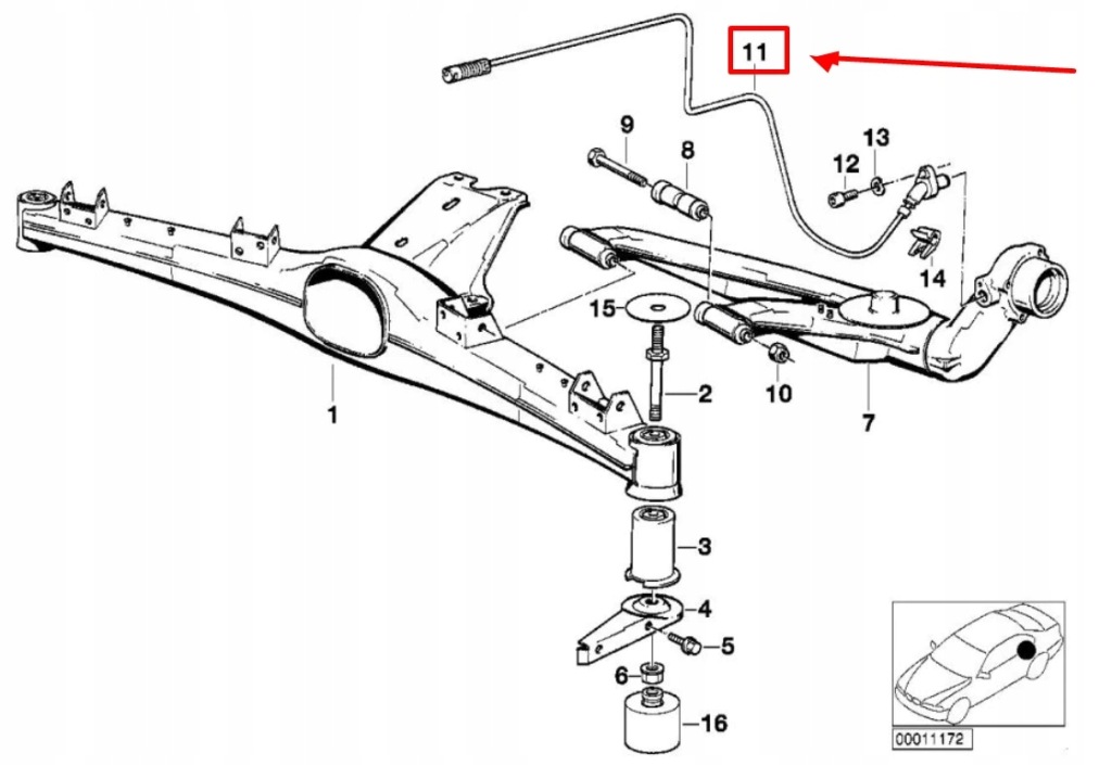 Bmw z3 купе e36 задний датчик abs 1164474 34521164474 Цена