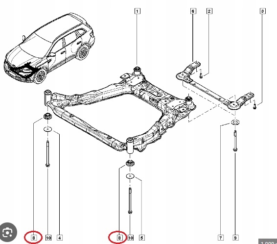фото №6, Втулка сайлентблок подрамник подрамник renault koleos nissan qashqai нижняя oryg