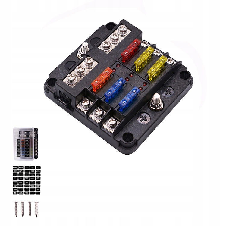 фото №13, Коробка роз'єм корпус запобіжників з led 12v