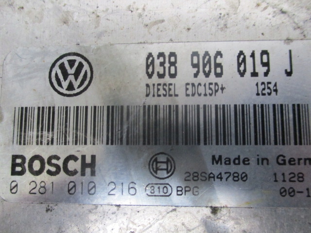 фото №2, 1.9 бортовой компьютер bosch 038906019j 0281010216