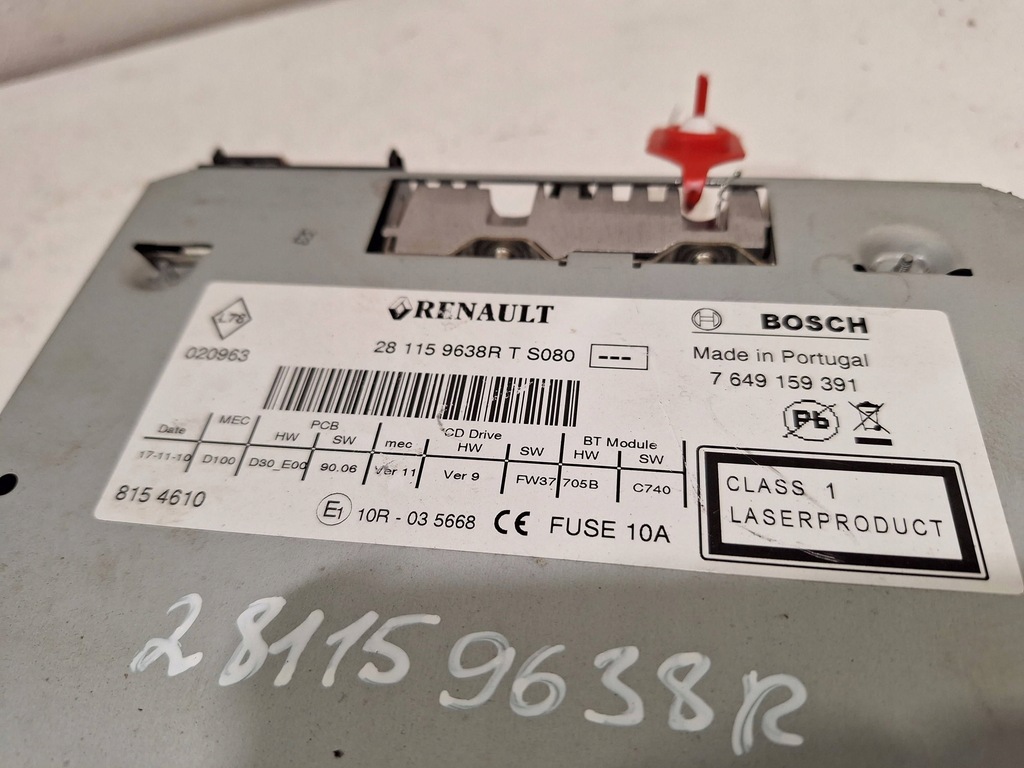 фото №3, Радіо cd 281159638r renault scenic iii 09-