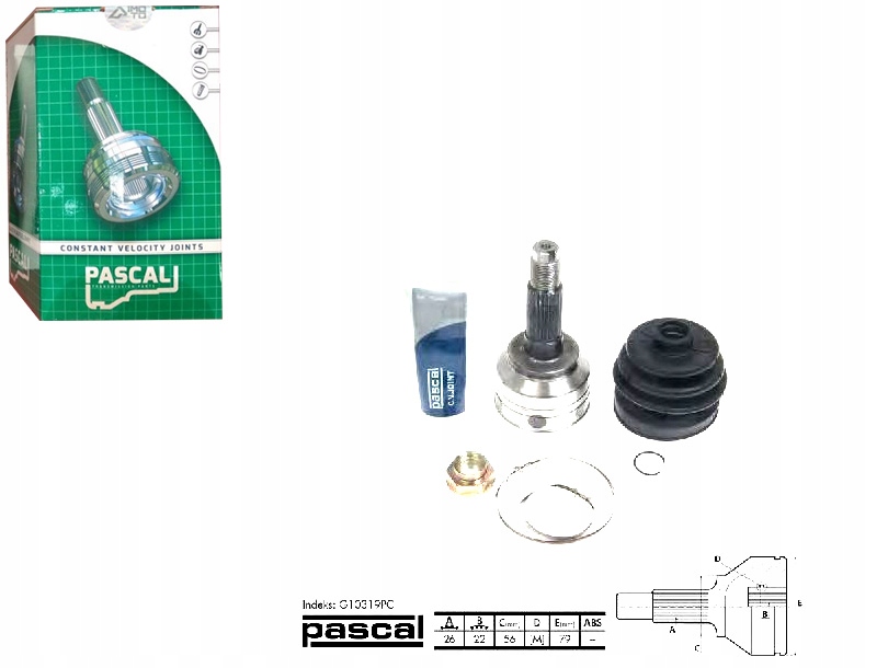 фото №1, Шарнір привідний зовнішній kia sephia sephia ii s