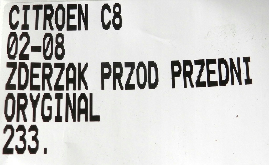 фото №15, 233.zderzak перед передній citroen c8 02-08 оригінал
