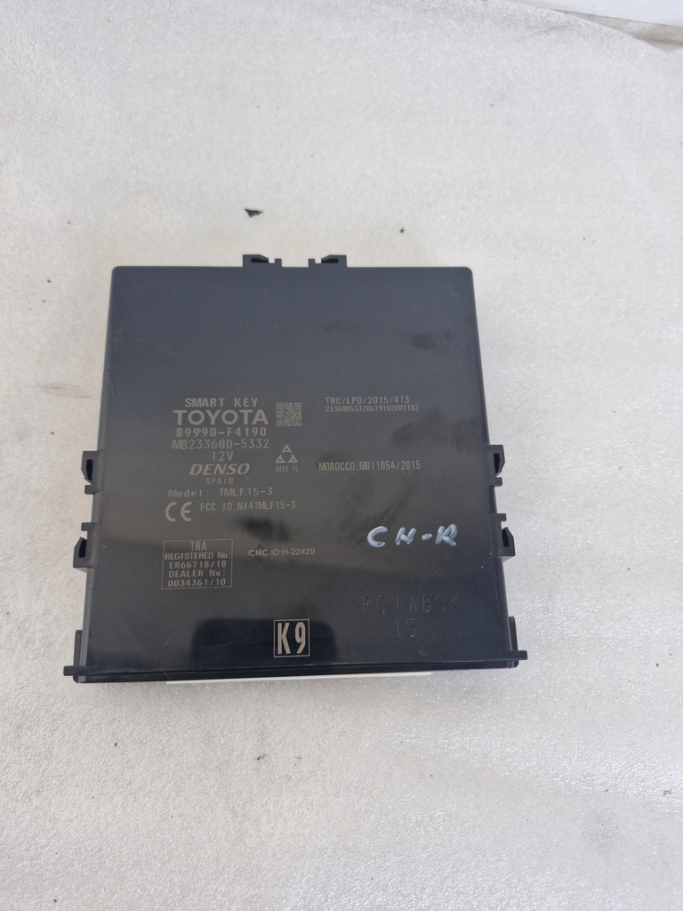 фото №1, Toyota c-hr chr блок керування модуль smart key 89990-f4190
