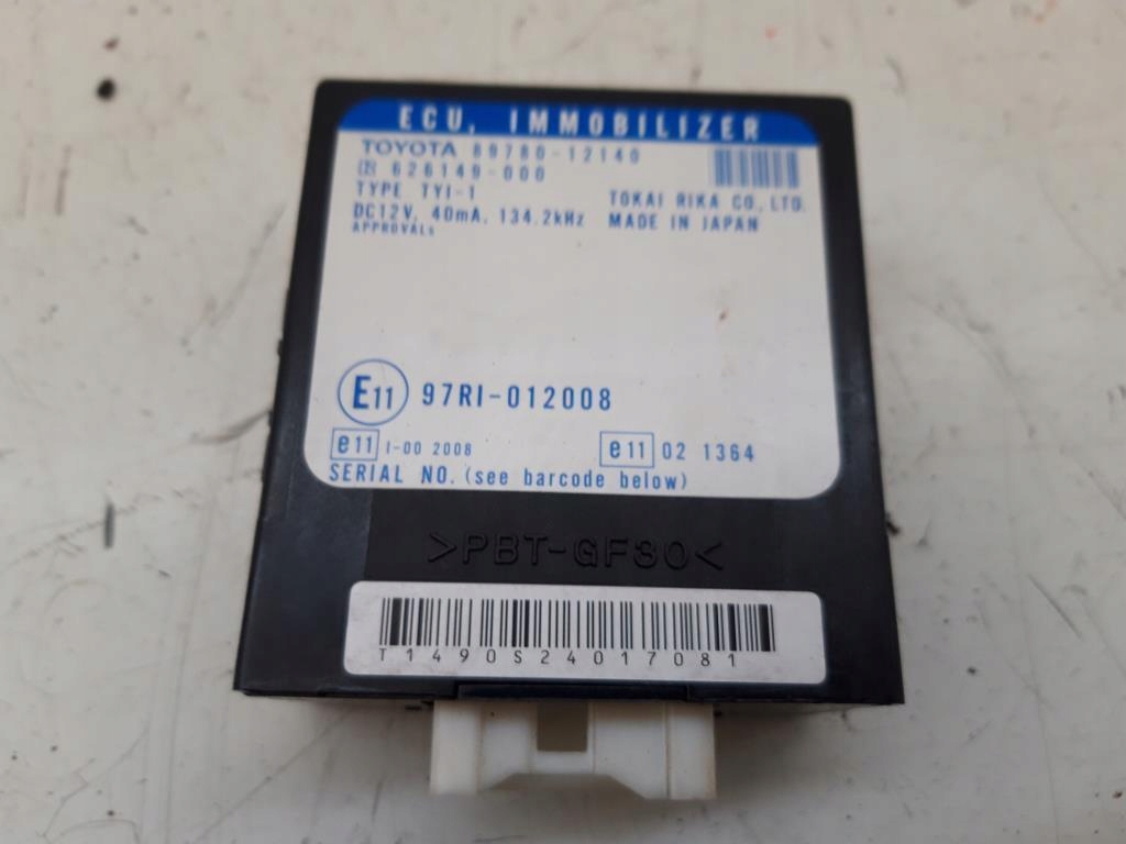 фото №1, Модуль блок управления ecu toyota corolla e12 89780-12140