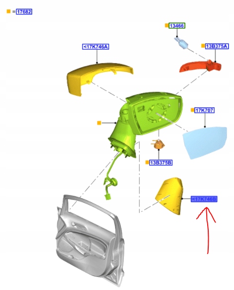 фото №4, Корпус lewego зеркало ford ecosport mk2