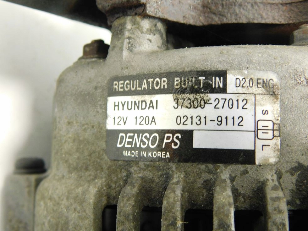 фото №7, Генератор 120a hyundai tucson 2.0 crdi kia sportage ii santa fe i carens