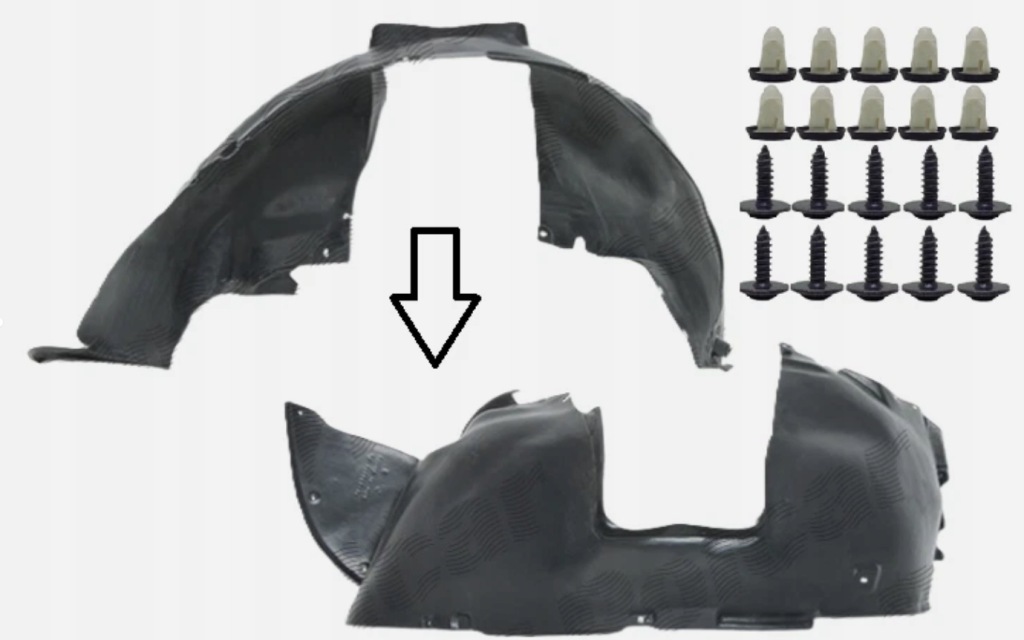 Купити Підкрилок передні + кліпси перед ліве vw multivan t5 transporter t5 2003-