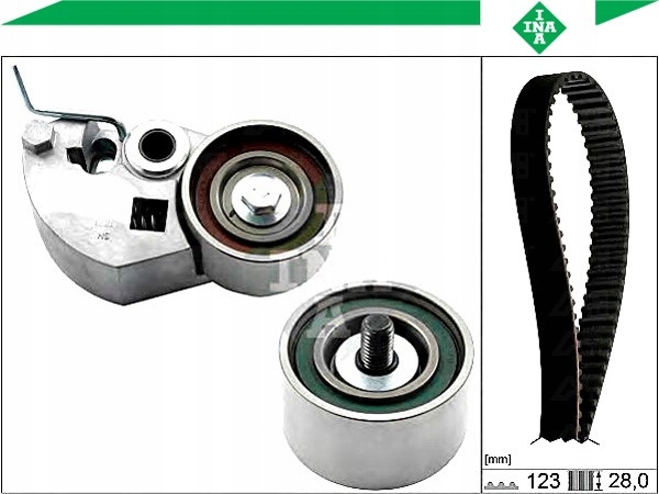 фото №2, Комплект - набір ремінь розподільного валу [ina]