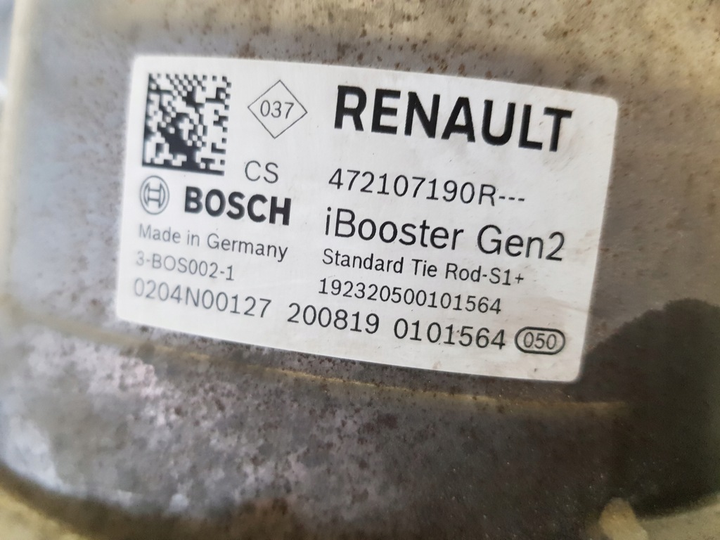 фото №5, Насос підсилювач гальм renault zoe ii електричний 472107190r 0204n00127