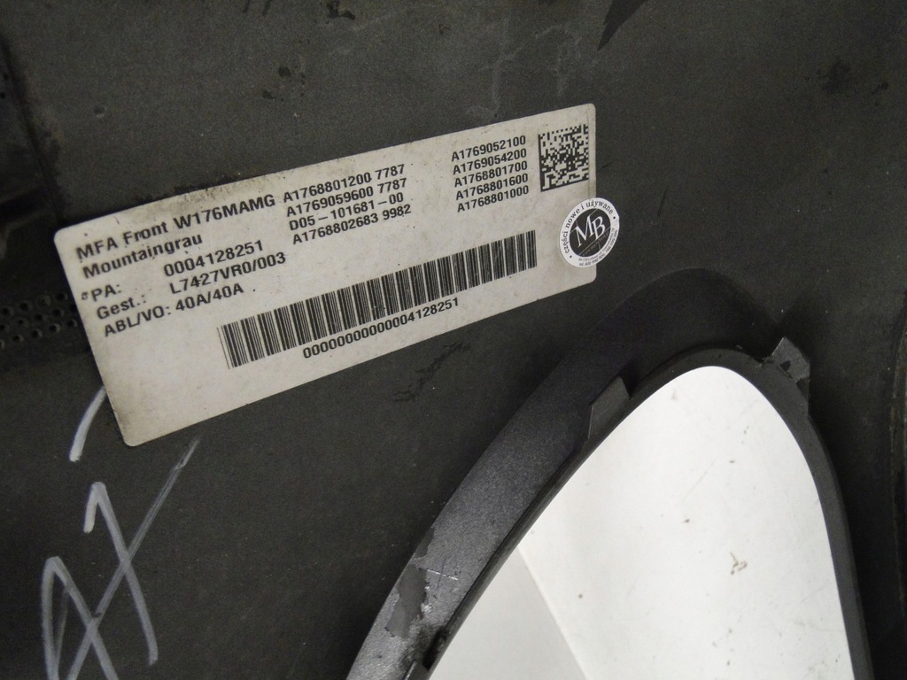 фото №13, Mercedes a klasa 176 w176 бампер передний pts lift amg a1768801200