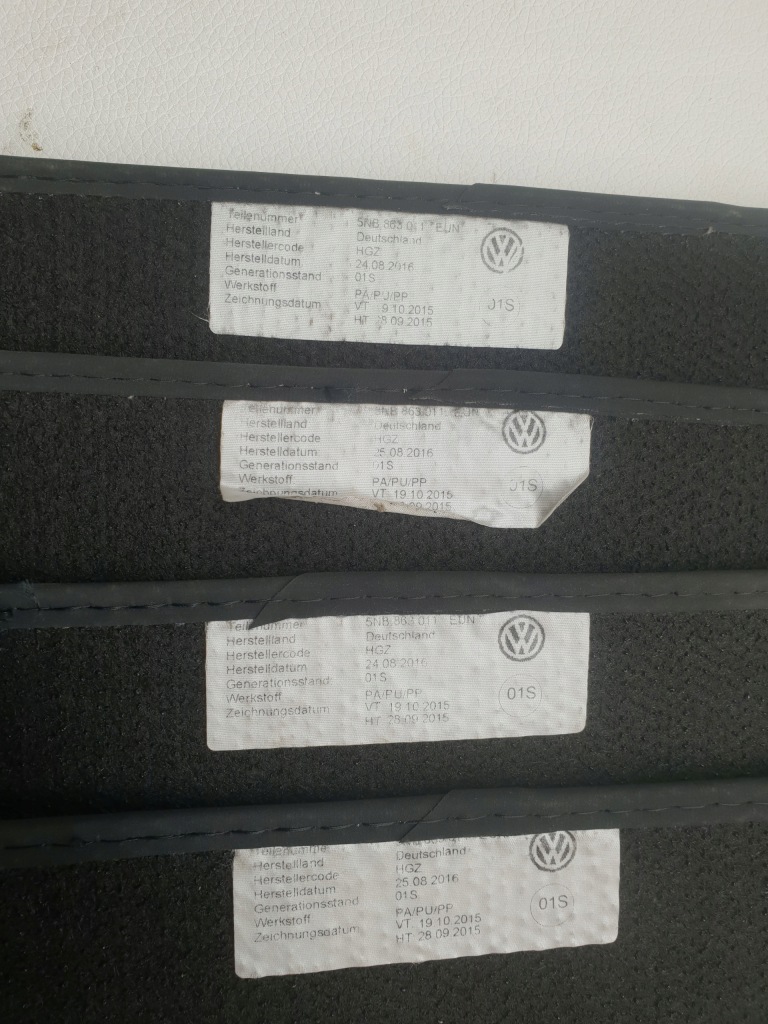 фото №12, Vw tiguan ii 5n 16-24 коврики велюровые 4el. 5nb863011