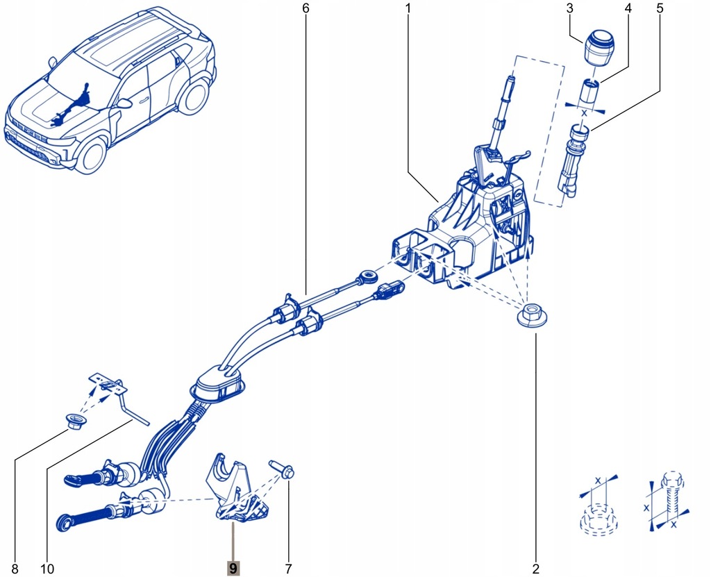 фото №13, Кронштейн тросів передач механічна коробка передач dacia duster iii bigster 344142340r