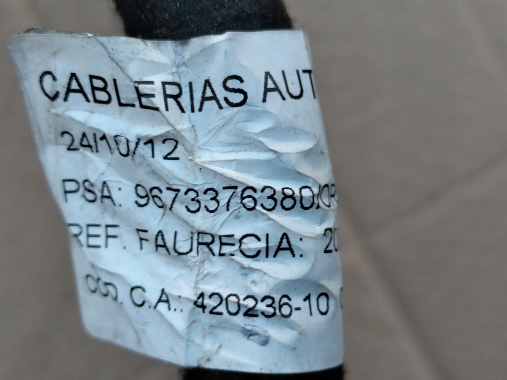 фото №7, Citroen ds4 электропроводка жгут бампера pdc задняя