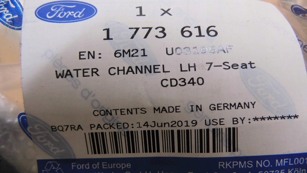 фото №7, Молдинг боковая передней стекло ford galaxy mkiii левая ford 1773616