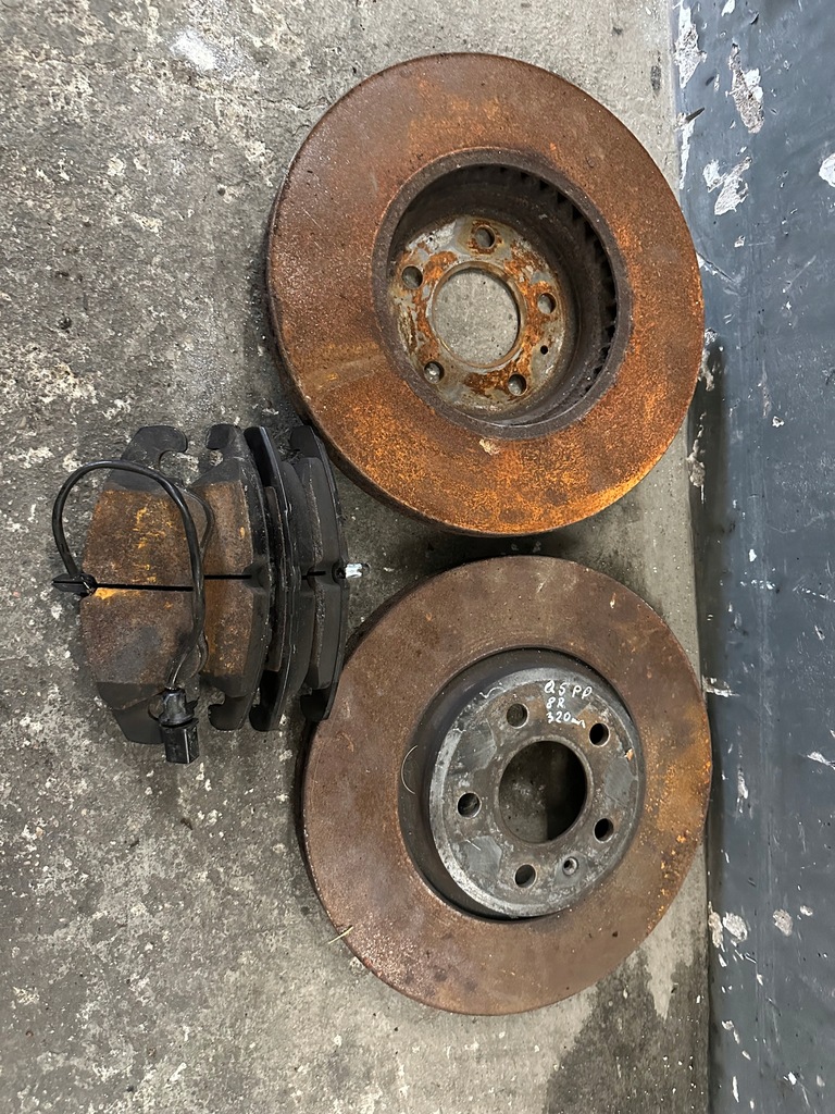 фото №1, Диск тормозные диски тормозные колодки перед audi q5 8r 320mm