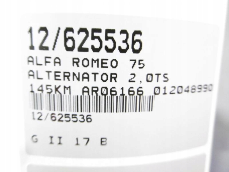 фото №8, Alfa romeo 75 генератор 0120489905 2,0ts