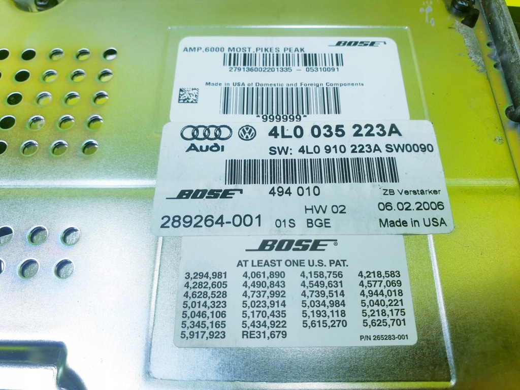 фото №9, Модуль блок керування підсилювач динаміків audi a6 c6 q7 4l bose 4l0035223a