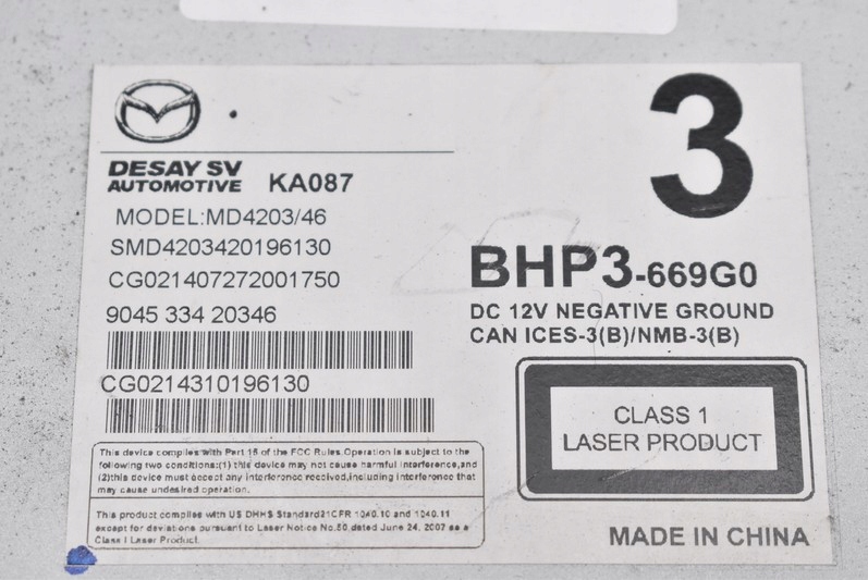 фото №6, Зчитувач дисків cd bhp3-669g0 mazda 3 3 iii bm 13-16