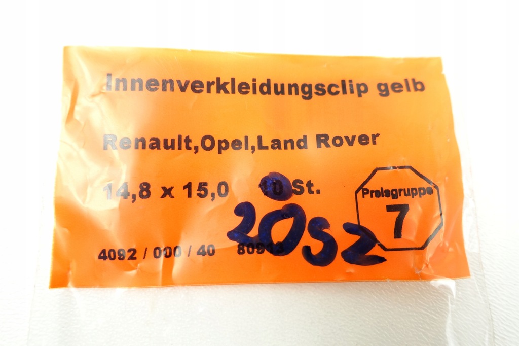 фото №7, Кліпса оббивка renault vel satis opel vivaro x20