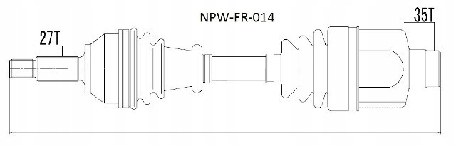 Привідний вал привідна ford mondeo iii 00- /права/ Ціна