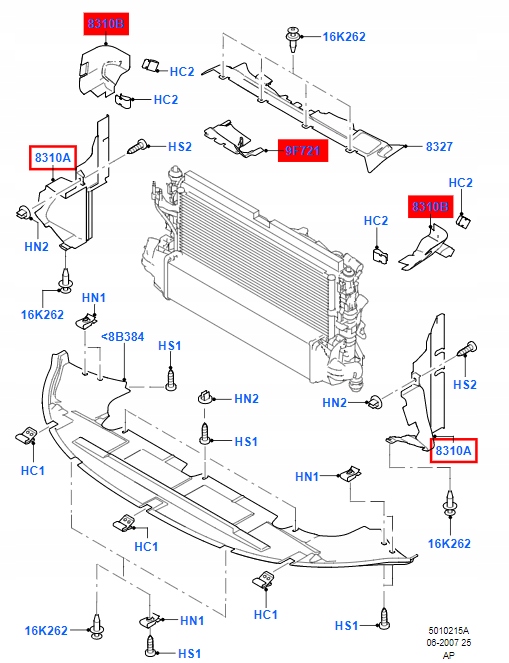 фото №1, Дефлектор радіатора лівий ford focus mk2 2003-2008