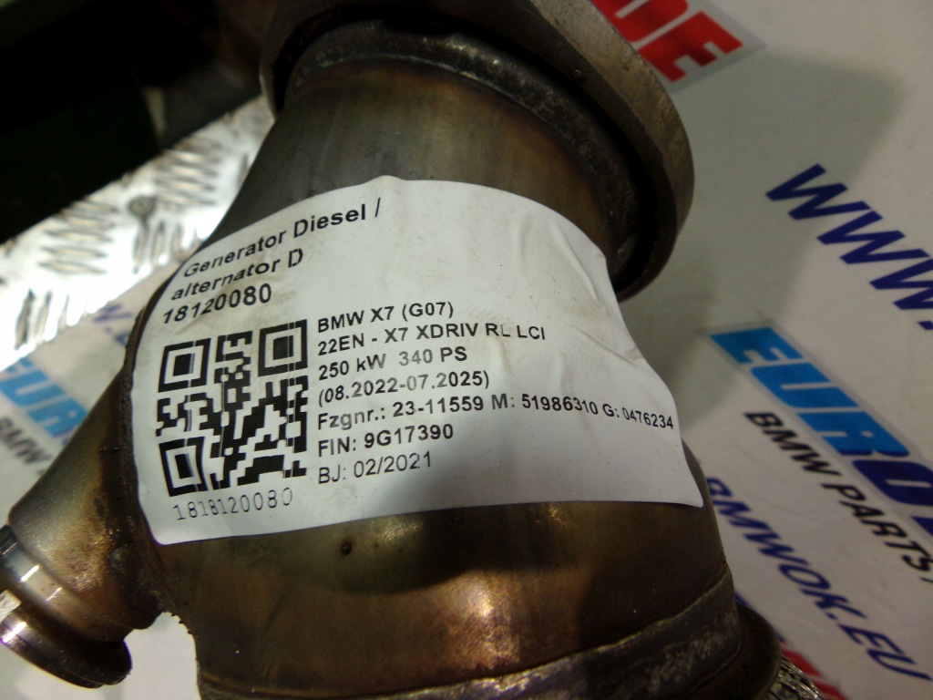 Bmw g05 g06 g07 dpf фильтр частиц твердых 8598298 с Разборки