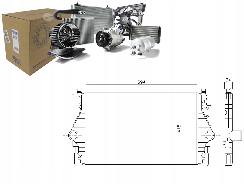 Купити Інтеркулер vw transporter iv 2.5d 09.95-04.03 nis