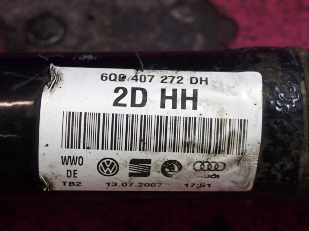 фото №7, Vw polo iv 9n 05-09 1.4 tdi приводной вал правая длинная 6q0407272dh