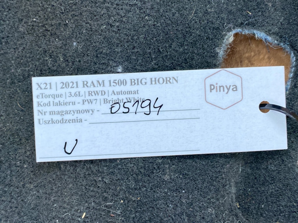 фото №8, Килимок підлога обшивка перед dodge ram 1500 2019+