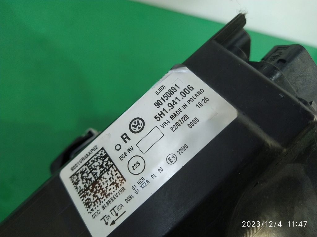 фото №12, Лампа перед права vw golf 8 viii 5h1941006