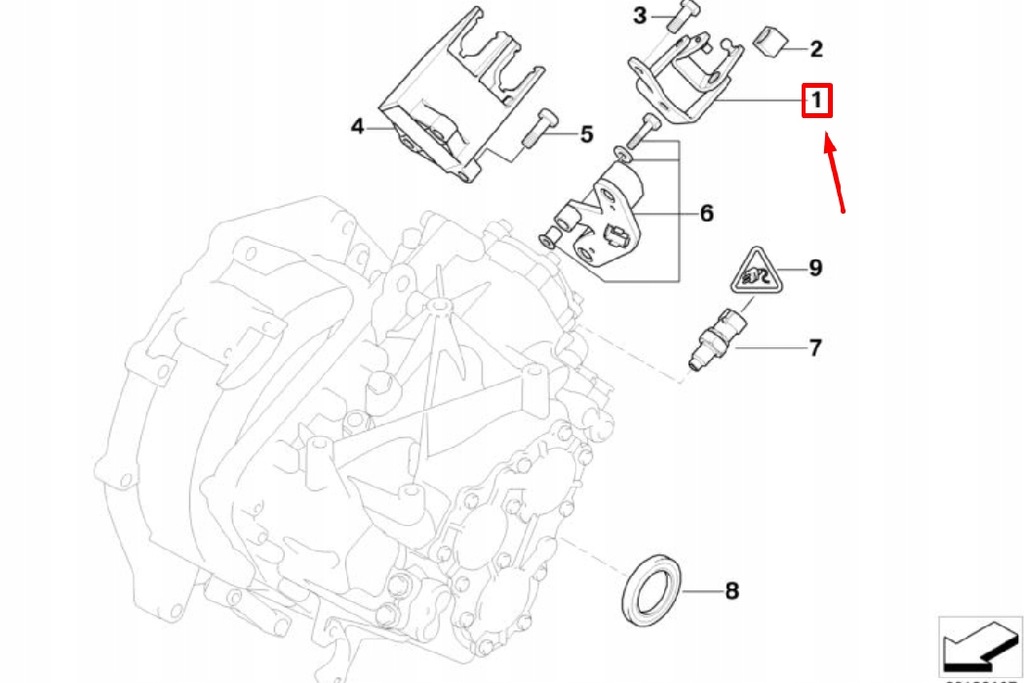 фото №7, Mini cooper r50 one d рычаг селектор с опора nowa оригинальная 2311757