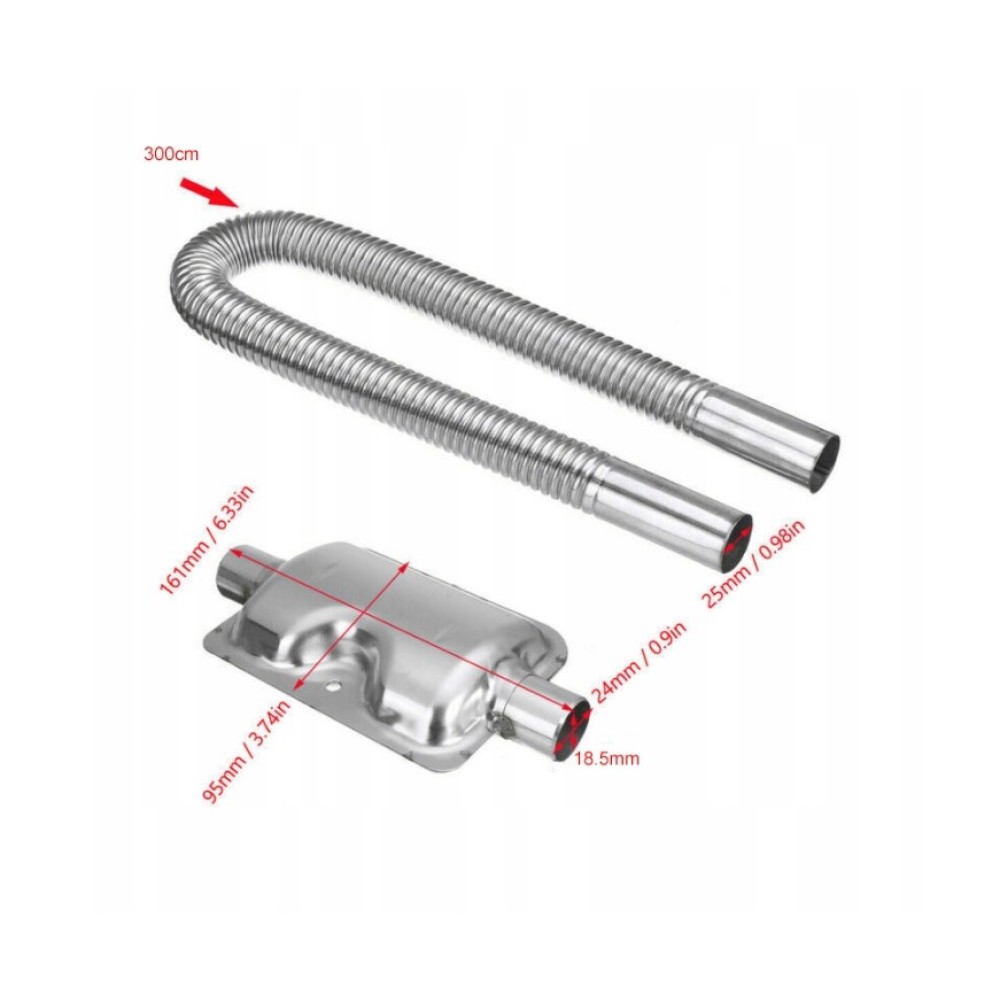 фото №15, Труба выхлопных газов выхлопная spalinowa 3m ø25mm гаситель