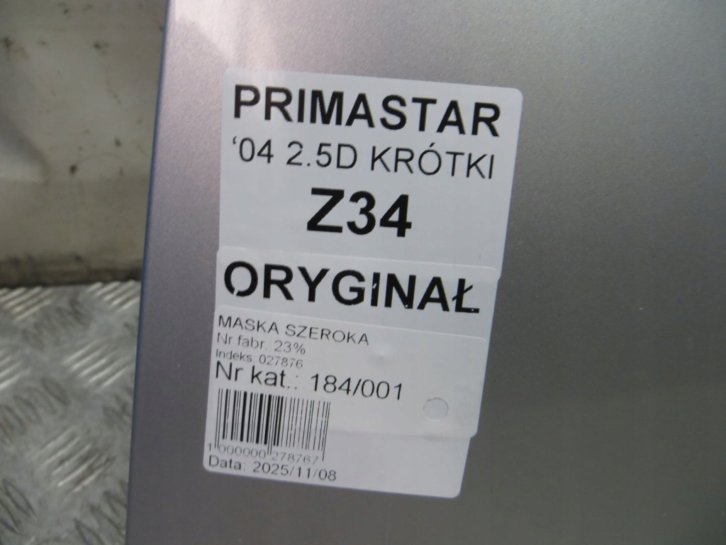 Trafic vivaro 2 капот кришка двигуна z34 01- Київ