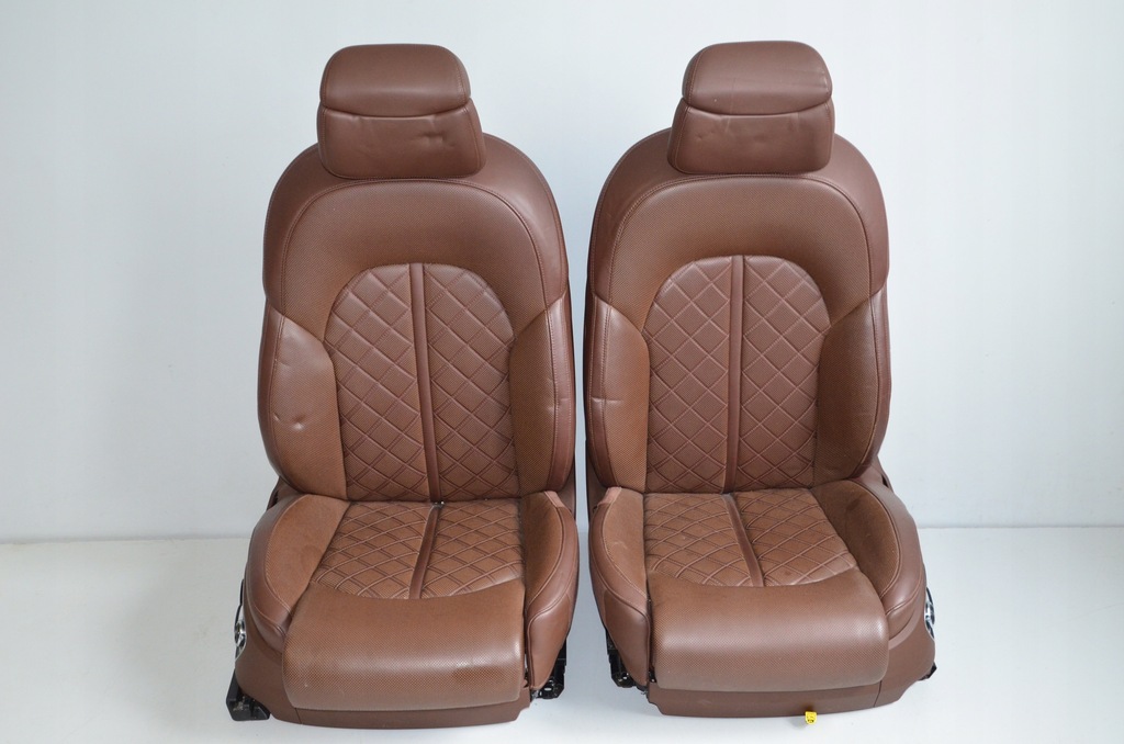 фото №9, Audi a8 4h d4 комплект сидінь шкіра коричневий elekrtyka