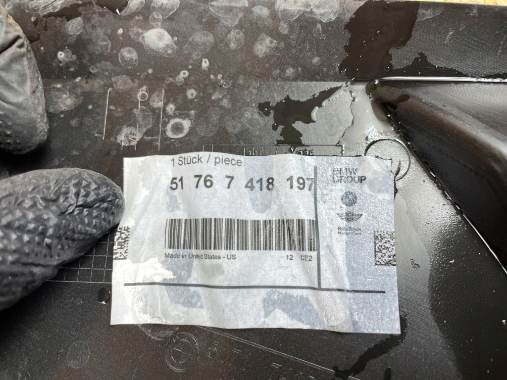 Захист прокладка накладка крила перед ліва bmw x5 g05 7418197 Оригінал