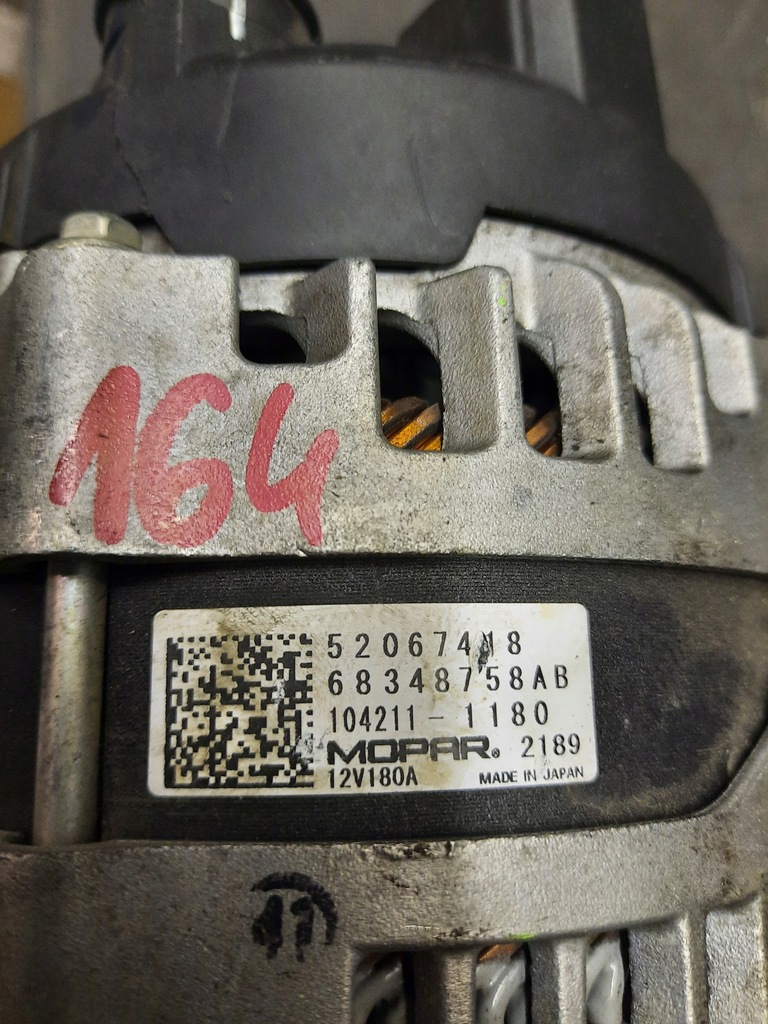 фото №6, Генератор jeep compass ii 1.6, jeep cherokee kl 2.2 68348758ab 104211-1180