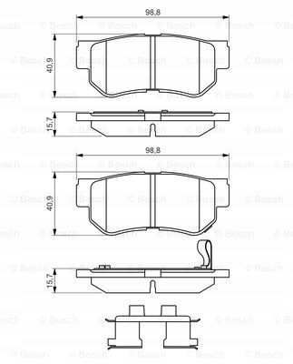 фото №4, Тормозные диски тормозные колодки задняя bosch kia magentis