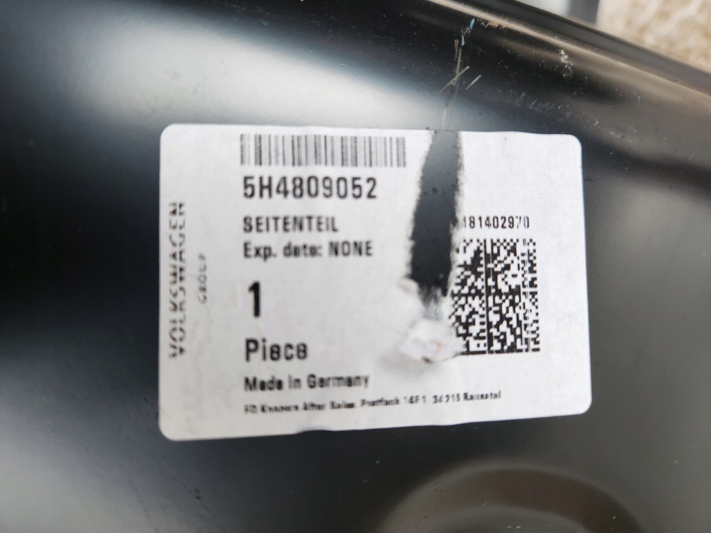 фото №7, Vw golf viii 8 5h4 крыло задний правый новый 19- orygnalny