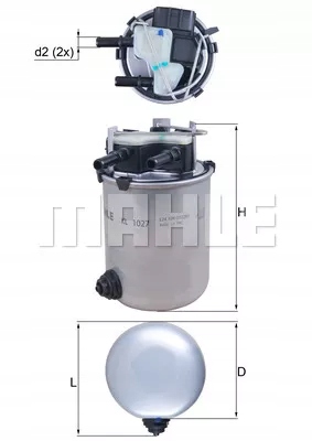 фото №2, Фильтр топлива nissan renault opel mahle