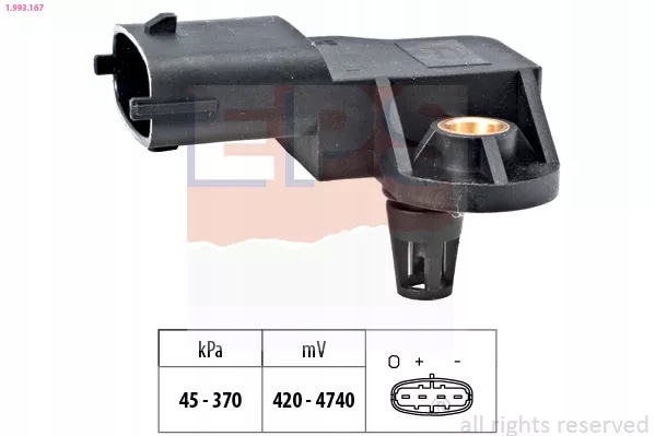 1.993.167/eps датчик давление. воздуха renault eps Цена