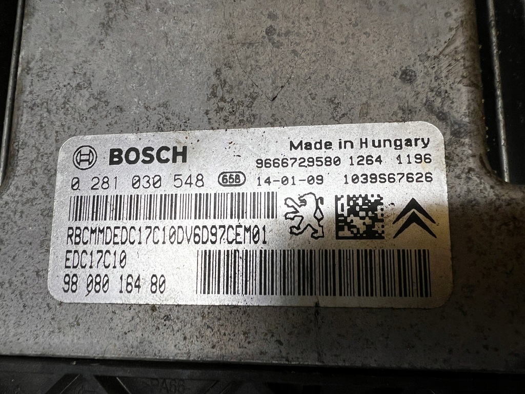 фото №14, Набір стартовий ecu bsi bcm лічильник замок запалювання peugeot 308 ii t9 eu 1.6 e-hdi