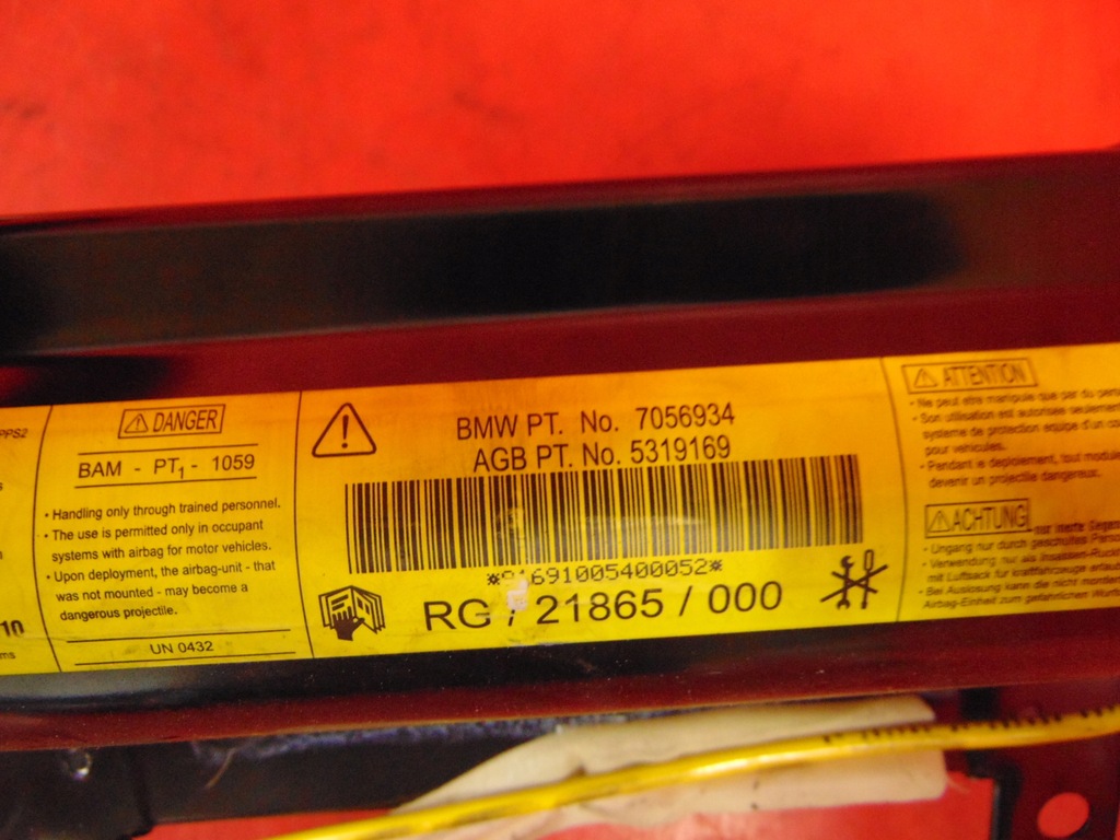 фото №12, Mini one cooper r50 r52 r53 подушки безопасности подушка безопасности натяжители водителя пассажира