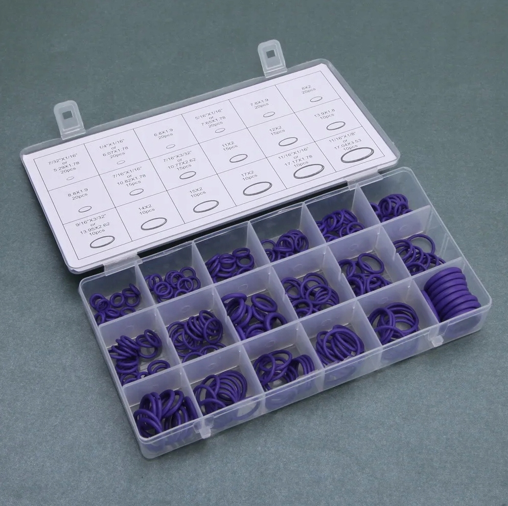 фото №11, Уплотнители набор 270 szt fioletowych o-ringów кондиционер уплотнительное кольцо уплотнитель
