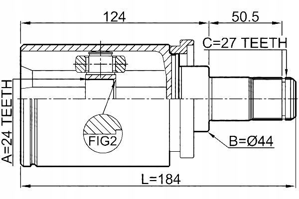 фото №3, Шарнир полуось внутренний левый bmw 6 f06 gc 2011-2013 ece febest