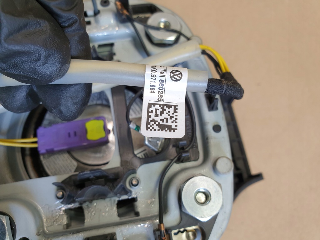 фото №8, Подушка безпеки подушка повітряна керма джгут vw eos 1k971584 оригінальний номер europa