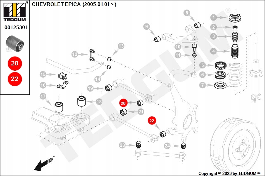 фото №12, Tedgum 00125301 подшипниковый узел, рычаг