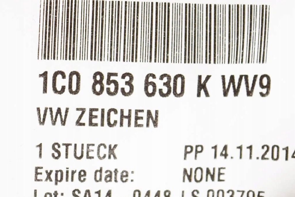 фото №6, Vw new beetle 9c1 эмблема na задняя крышка багажника новый оригинальный 1c0853